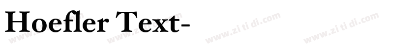 Hoefler Text字体转换